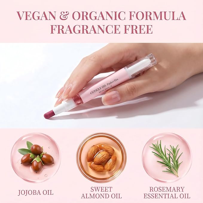Ceramic Cuticle Pusher & Nail Oil Pen, 2-in-1 Nail Care Tool - Image 6