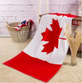 FakeFace 30"x60"Oversized Skin-Friendly Soft High Absorbent Cotton US, CA Flag by Unknown