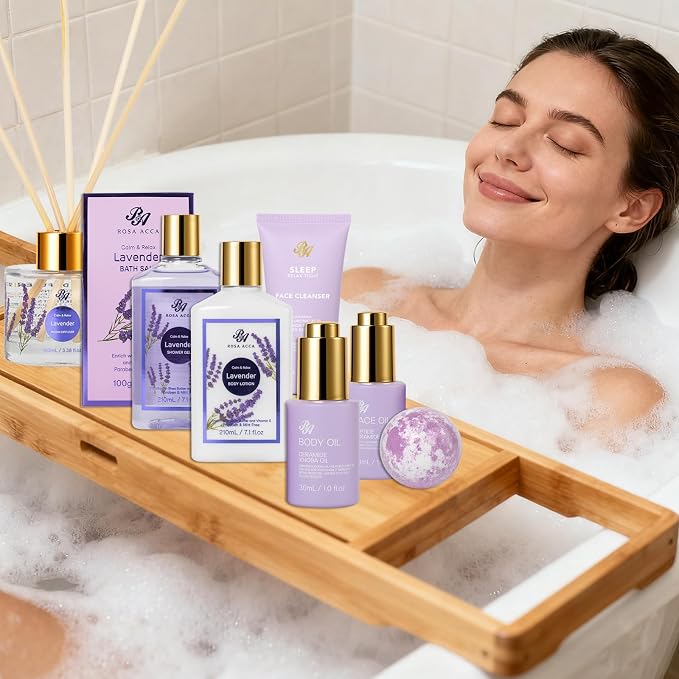35 Pcs Mothers Day Gifts, Lavender Bath & Body Gift Basket - Image 7