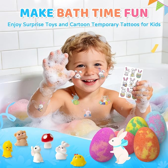 Bath Bombs for Kids with Surprise Inside, 16 Pack Easter Kid Bath Bombs Gift Set - Image 4