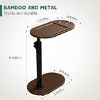 Yumkfoi Bamboo Bathtub Tray Table - Image 6