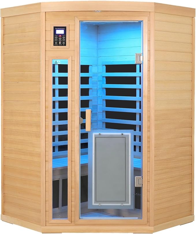 2 Person Infrared Sauna 0-5mG Ultra Low EMF Infrared Sauna Far Infrared Sauna by SalusHEAT