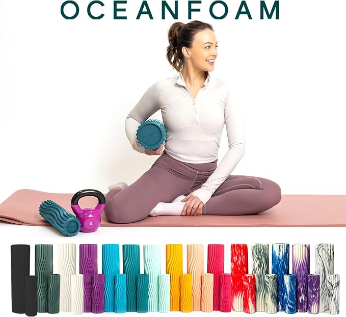 Oceanfoam Ripple Travel Foam Roller Firm Mini Foam Roller - Image 9