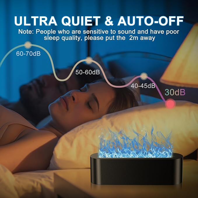 Colorful Flame Fire Diffuser Humidifier, 7 Colors Changing Oil Diffuser - Image 5