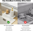 2 Pack Diatomite Stone Sink Tray, Water Absorbing Mat - Image 2