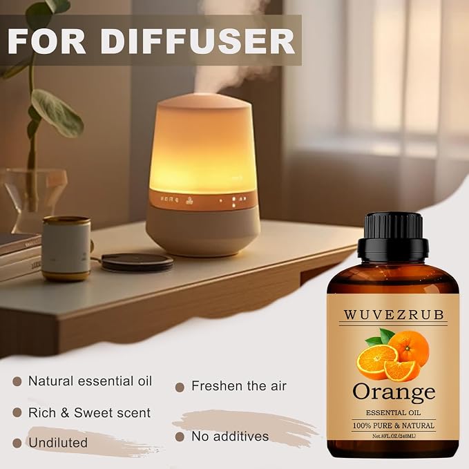 Orange Essential Oils, 240ML Pure and Natural Essential Oil - Image 5