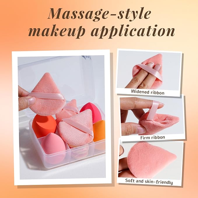 Makeup Sponge Set BS-MALLTriangle Puff 14 Pcs - Image 5