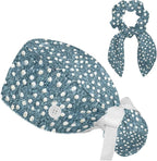 Scrub Caps Women Nursing Hats Floral Flowers by FQURFHY