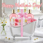 Self Care Gifts for Women, Spa Luxetique 8pcs Daisy Bath and Body Gift Baskets - Image 2