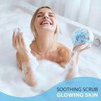 SHOWER BOUQUET Blue+Pink-Loofah-Bath-Sponge Lace-Mesh-Set // 2-Scrubs-in-1 // - Image 2