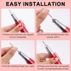 E-File Nail Drill bit with Case - Image 4