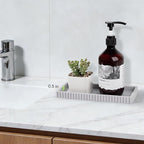 Silicone Bathroom Tray Small Vanity Organizer Rectangle Sink Caddy Sponge - Image 2
