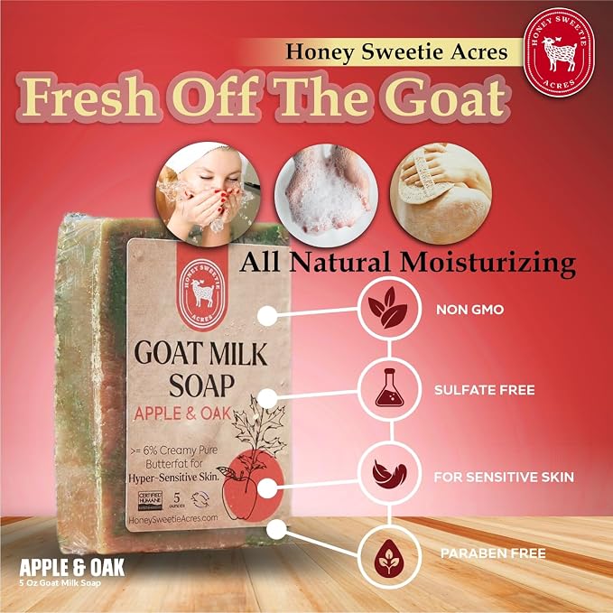 Honey Sweetie Acres Apple Oak Goat Milk Soap - Image 6