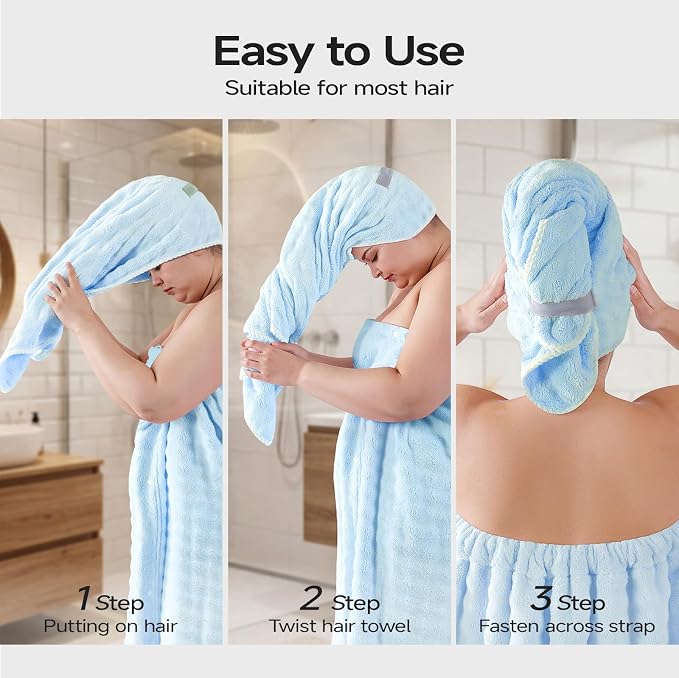 REDKISS Blue Plus Size Towel Wrap - Image 5