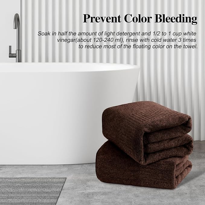 SEISSO Bath Towels, Extra Absorbent & Quick Drying Lightweight Fiber Towels - Image 6