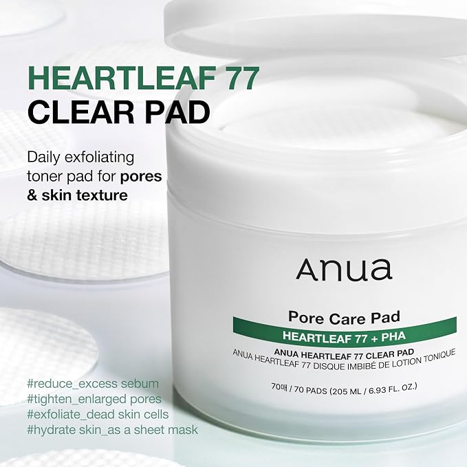 ANUA Heartleaf 77 Toner Pad 70 Sheets, PHA Dead Skin Care Low pH - Image 3