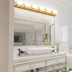 Tipace Gold Vanity Lights for Bathroom Modern LED 6 Lights Bathroom Vanity - Image 4
