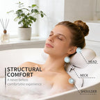 4D Silicone Bath Pillow for Tub, Upgraded Adjustable Bathtub Pillow Head Neck - Image 2