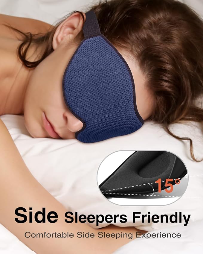 MABAO Sleep Mask for Side Sleeper, Eye Mask for Sleeping Women Men, 3D - Image 2