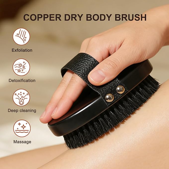 Gracekey Ionic Copper Dry Brushing Body Brush - Image 2