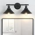 Licperron Black 2-Light Vanity Wall Sconce Lighting, Farmhouse Bathroom Wall by Licperron