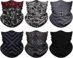 Venswell Neck Gaiter Face Mask Men Women, Seamless Bandana Rave Face Cover by Venswell