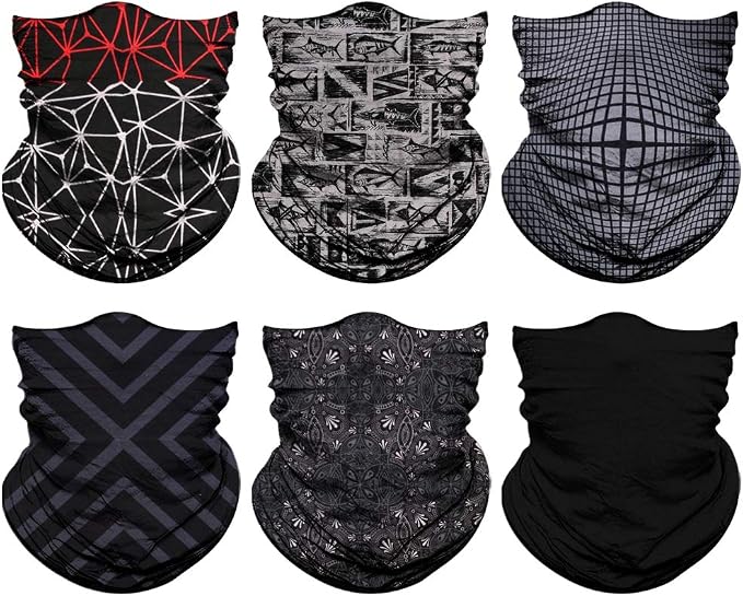 Venswell Neck Gaiter Face Mask Men Women, Seamless Bandana Rave Face Cover by Venswell