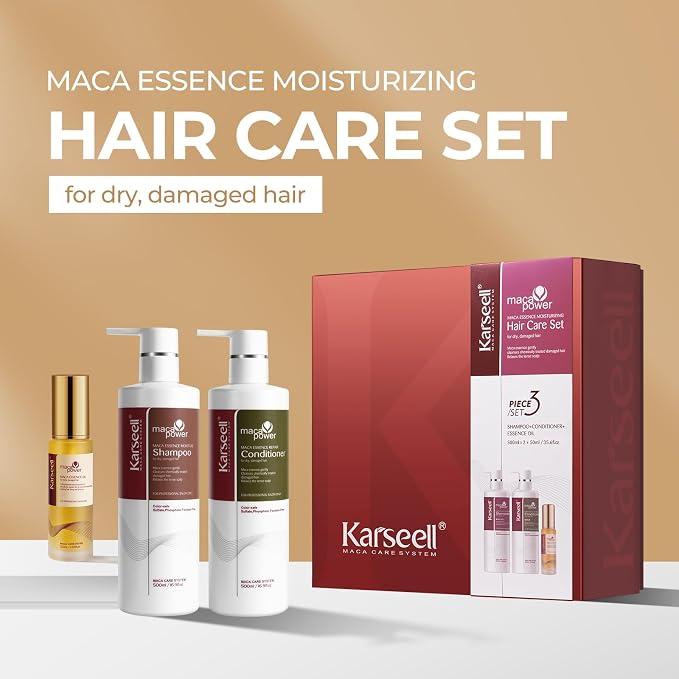 Karseell Collagen Hair Treatment Hair Care Set, Hair Oil Shampoo and Conditioner - Image 2