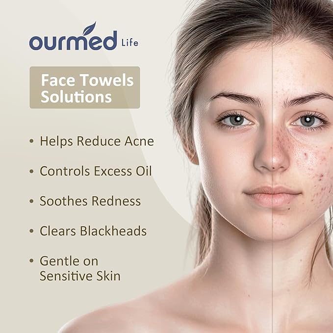 Ourmed Life Face Towels, Disposable Biodegradable Facial Towels - Image 3