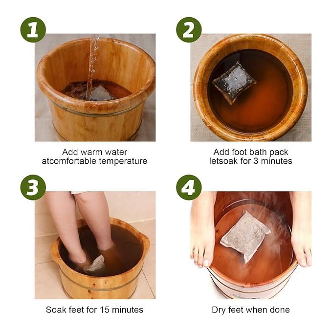 20PCS Lymphatic Drainage Ginger Foot Soak, Foot Care Spa Relaxation - Image 4