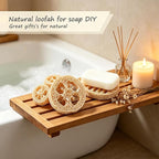 Natural Loofah Slices Cuts for Soap Making-20 Pack Organic Luffa Loofa Sponges - Image 2
