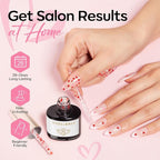 modelones Heart Glitter Gel Top Coat, 15 ML 2 in One No Wipe Clear Gel Nail - Image 8