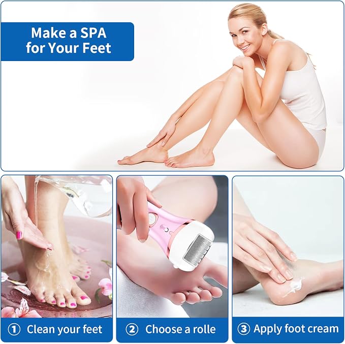 Electric Foot Callus Remover, Rechargeable Portable Electronic Foot File - Image 5