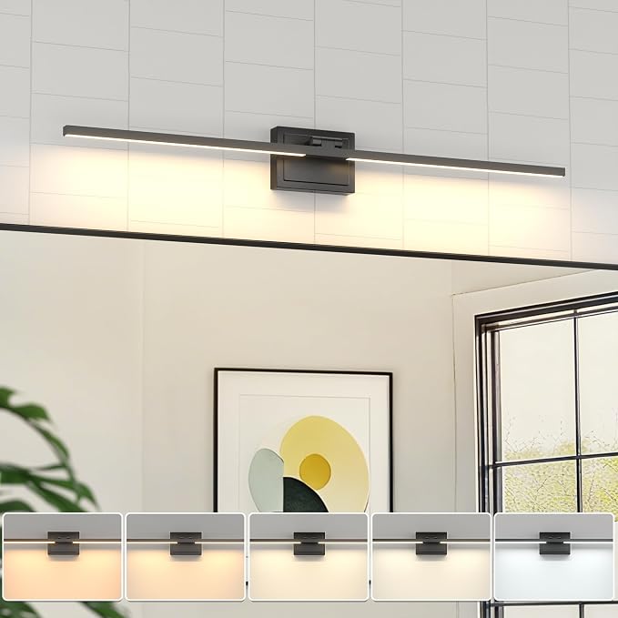 VOLISUN Bathroom Vanity Light 39.4 inch, 5CCT Dimmable, 34W LED Bathroom Light by VOLISUN