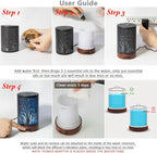 EQUSUPRO Essential Oil Diffuser 150ml Black Metal Aromatherapy Oil Diffuser - Image 7