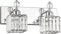 PRESDE Crystal 2 Light Bathroom Vanity Lights Chrom Bathroom Lights Fixtures by HOME