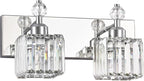 PRESDE Crystal 2 Light Bathroom Vanity Lights Chrom Bathroom Lights Fixtures by HOME