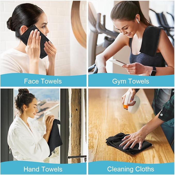 Orighty Washcloths, 20 Pack Microfiber Face Towels, Highly Absorbent and Soft - Image 7