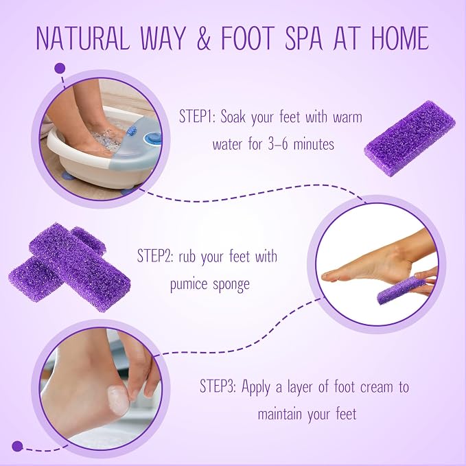 Batiyeer 100 Pcs Pumice Stone for Feet Scrubber Dead Skin Disposable Foot - Image 5