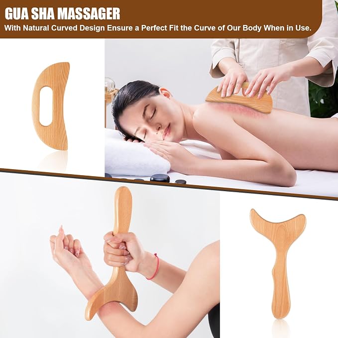 KintKita Wood Therapy Massage Tool 6 in 1, Lymphatic Drainage Massager - Image 6