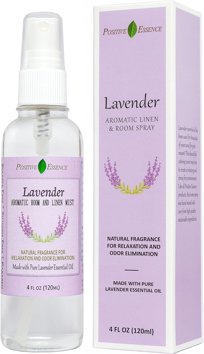 Lavender Room and Pillow Spray, Natural Aromatherapy Sleep Spray by PositiveEssence