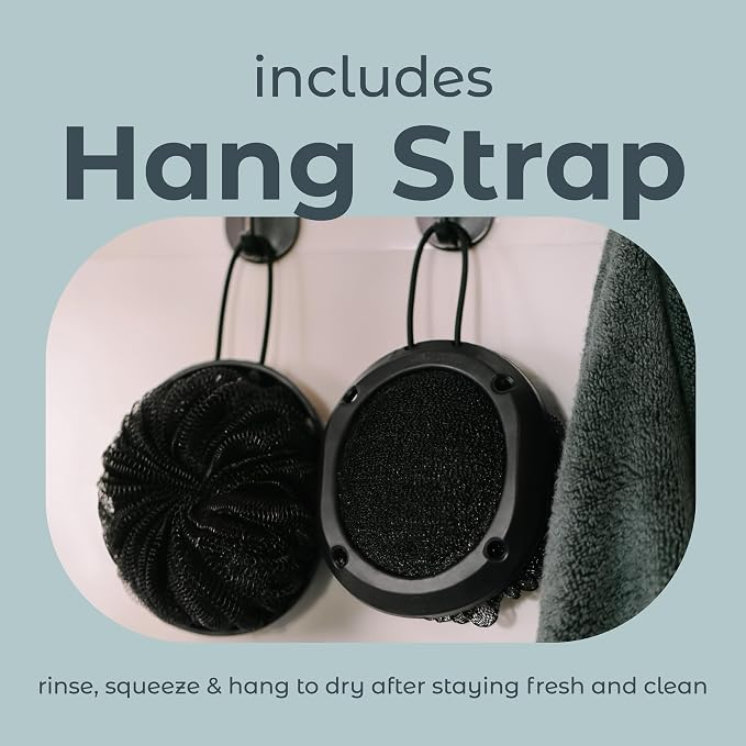 MainBasics Shower Tool Duo 2-1 Shower Loofah Sponge and Exfoliating Body - Image 8
