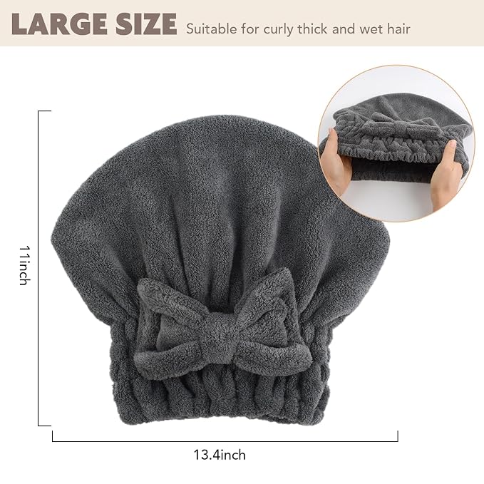 SUNLAND Large Microfiber Hair Drying Caps - Image 5