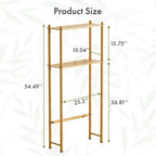 AmazerBath Bamboo Over The Toilet Storage Shelf, 2-Tier Over Toilet Organizer - Image 2