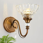 1 Piece Vintage Wall Sconce, 1-Light Matte Antique Brass Finish Wall Sconce - Image 2
