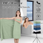 Extra Large Bath Sheet Set of 4, Ultra Soft Fluffy Towel, 35”x 70”Oversized - Image 3