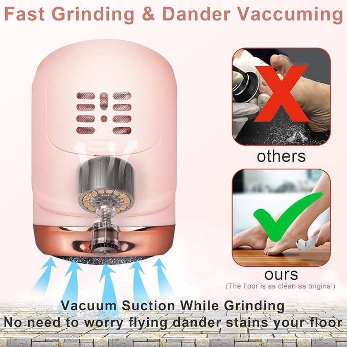 Electric Callus Remover for Feet, Rechargeable Foot Callus Remover Pedicure - Image 2