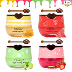 4Pcs Bee Lip Balm Honey Pot, Strawberry, Watermelon, Apple Lime, Honey Lip Balm by Sulily