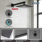 Midanya Shower System with Tub Spout, Bathtub Shower Faucet Set with Square - Image 7