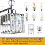 PRESDE Crystal 2 Light Bathroom Vanity Lights Chrom Bathroom Lights Fixtures - Image 7